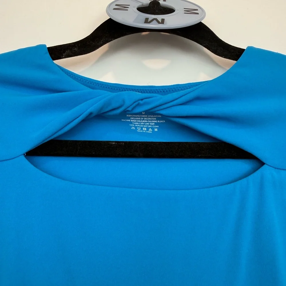 Pumiey Blue Long Sleeve Bodysuit - Picture 2 of 2